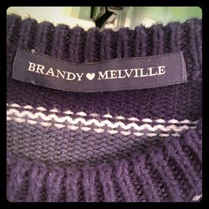 Brandy Melville black and green striped sweater